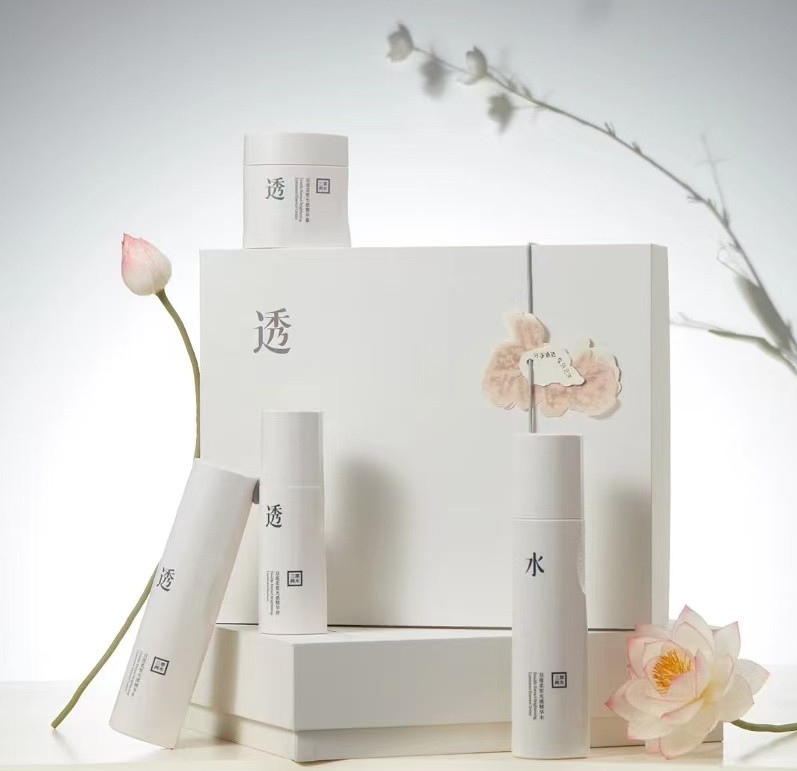 三草两木双莲套盒双莲柔皙光感护肤品套装水乳面霜精华六件套正品