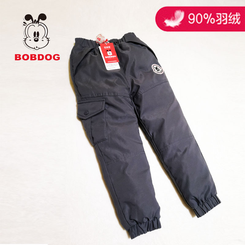 巴布豆儿童羽绒裤男女童加厚外穿