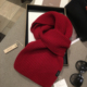 小溜家冬季 新款 百搭WOOL100%羊毛围巾女户外竖纹纯色羊绒保暖围脖