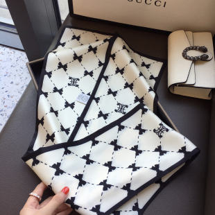 小香风蝴蝶结仿真丝丝巾女春秋季 饰领巾绑包包带飘带 细窄长条OL装