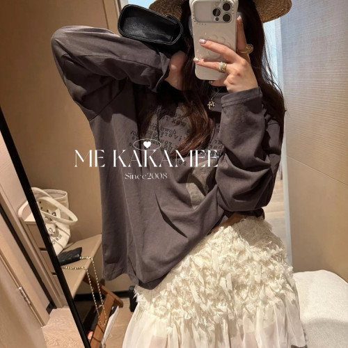 ME KAKAMEE-流苏提花荷叶边拼接压褶氛围感半身裙(带安全裤)A3569