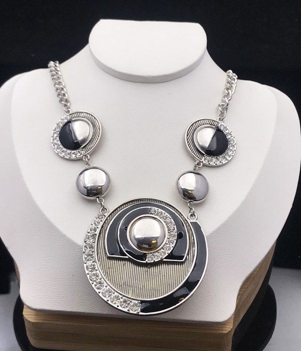 欧美时尚外贸美国打标高品质合金镀银滴油闪钻特色个性短项链特价