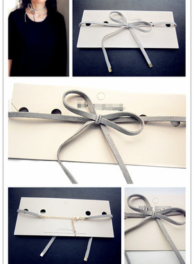 choker短项链皮绳简约大气女复古