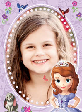 sofia索菲亚娅公主周岁生日签字涂鸦留念不退色高品照片海报