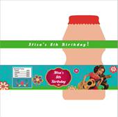 女孩生日派对阿拉丁公主艾莲娜Elena优酸乳矿泉水饮料瓶标签贴纸