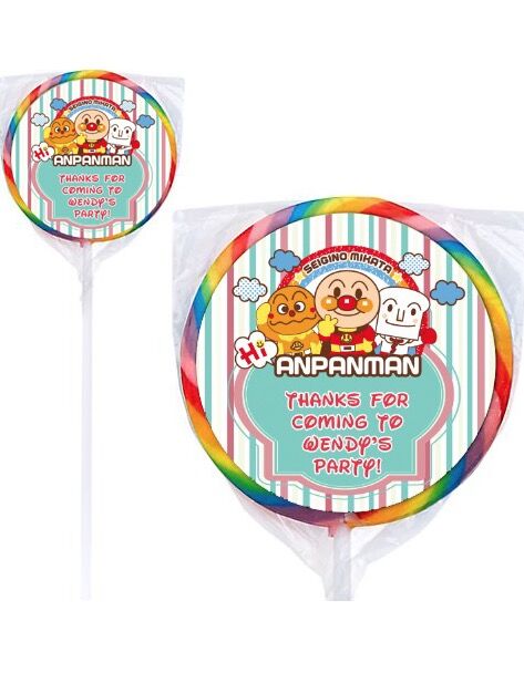 日系儿童生日会物品面包超人棒棒糖彩虹网红可爱创意定制小礼物
