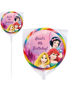 迪士尼公主群女孩生日派对女孩生日创意伴手礼彩虹棒棒糖可爱回礼