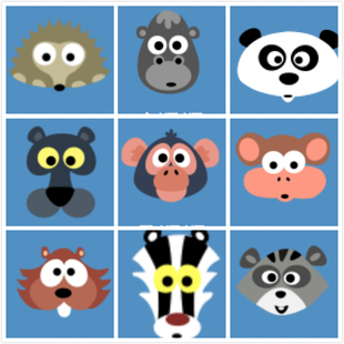 森林动物老虎犰狳郊狼眼镜蛇鼹鼠熊小鹿食蚁兽松鼠山魈手工纸面具