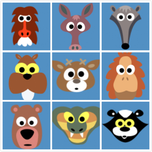 森林动物刺猬黑猩猩浣熊獾花栗鼠黑豹猴子大熊猫DIY纸面具