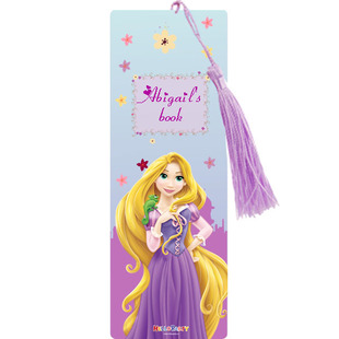 女孩生日长发公主Tangled派对创意伴手礼回礼小礼物带名字书签