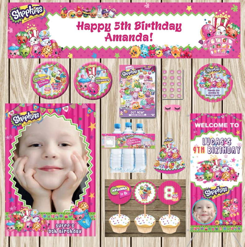 女孩时尚主题生日超市卡通百货蔬菜购物主题场景装饰布置定制套装