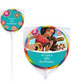 新款 女孩生日派对拉丁公主艾莲娜Elena卡通棒棒糖标签贴包装 定制