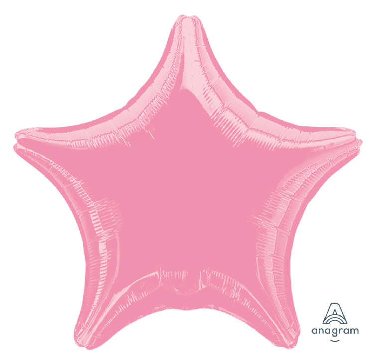 美国Anagram装饰光版粉色五角星形star 造型铝箔飘空氦气球