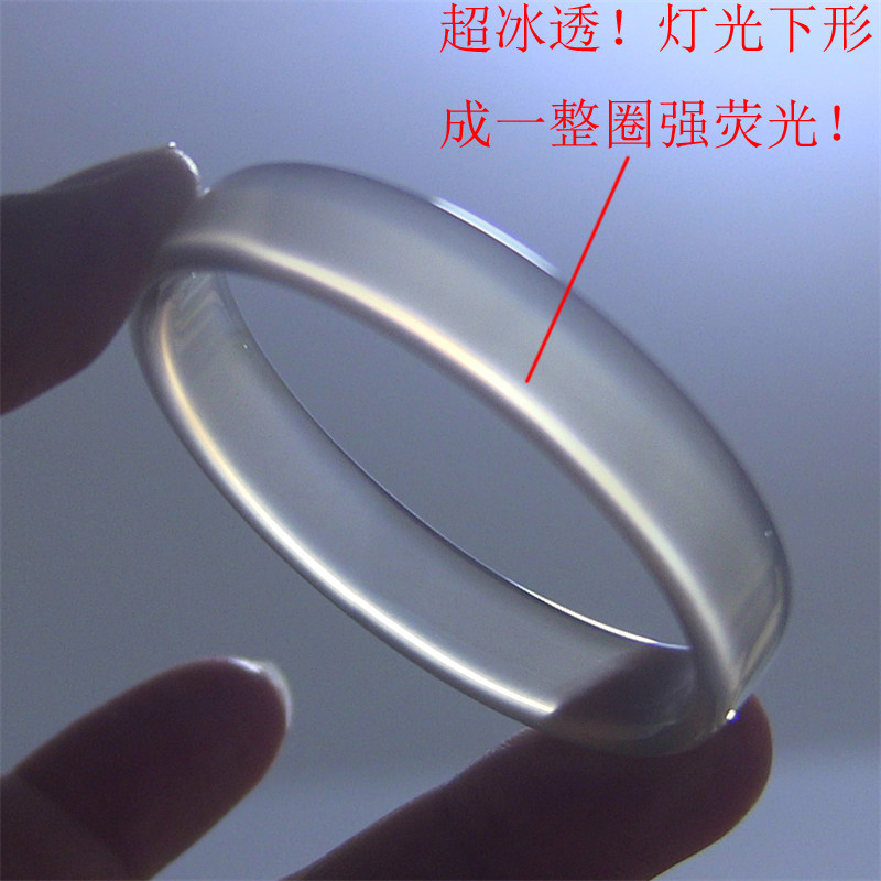 四方镯/天然巴西玛瑙手镯/原色无忧化/高冰透强荧光玉髓2243图片