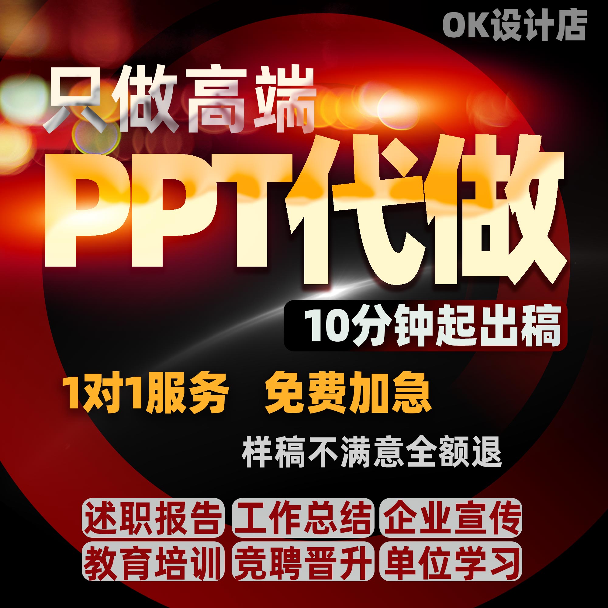 PPT代制作代做幻灯片年终总结报告美化排版修改工作汇报设计服务