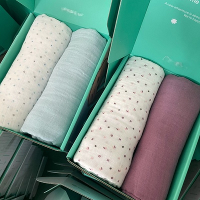 有ji棉muslin双层纱包巾