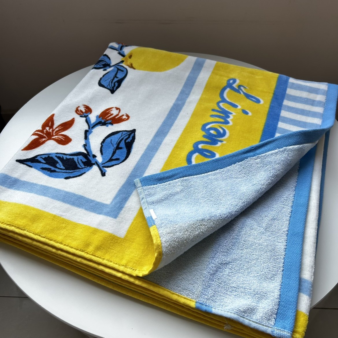 纯棉大浴巾瑕疵款成人纯棉割绒印花纯棉毛圈柠檬太阳椰树毯子浴巾