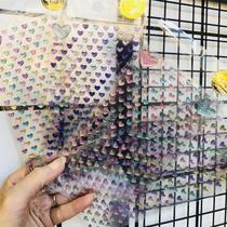 卡通儿童贴贴纸立体凹凸水晶贴画桃心爱心星星小雨滴宝宝奖励贴