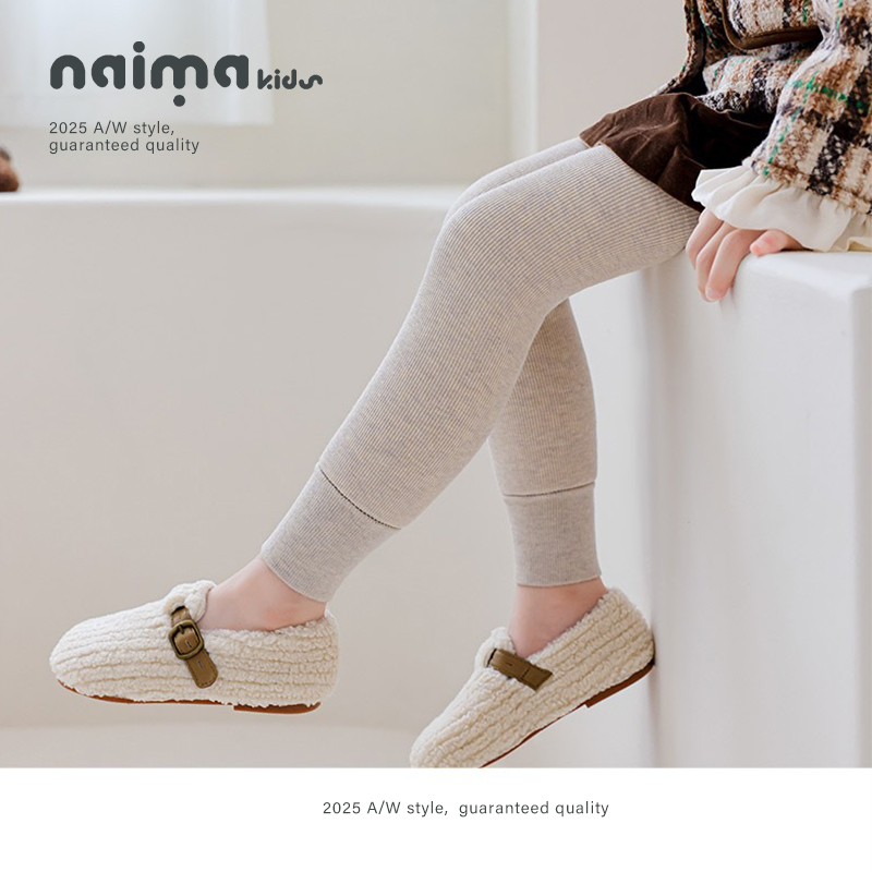 【加绒】儿童连脚打底裤2025冬季女童宝宝韩版休闲保暖加厚连裤袜