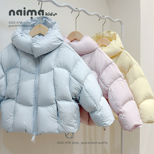 女童羽绒服冬季加厚2025新款儿童装小女孩轻暖三防免洗面包服外套