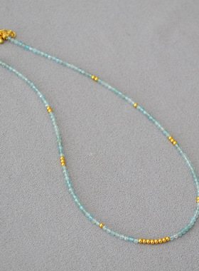 简约时尚小众锁骨链天然石女