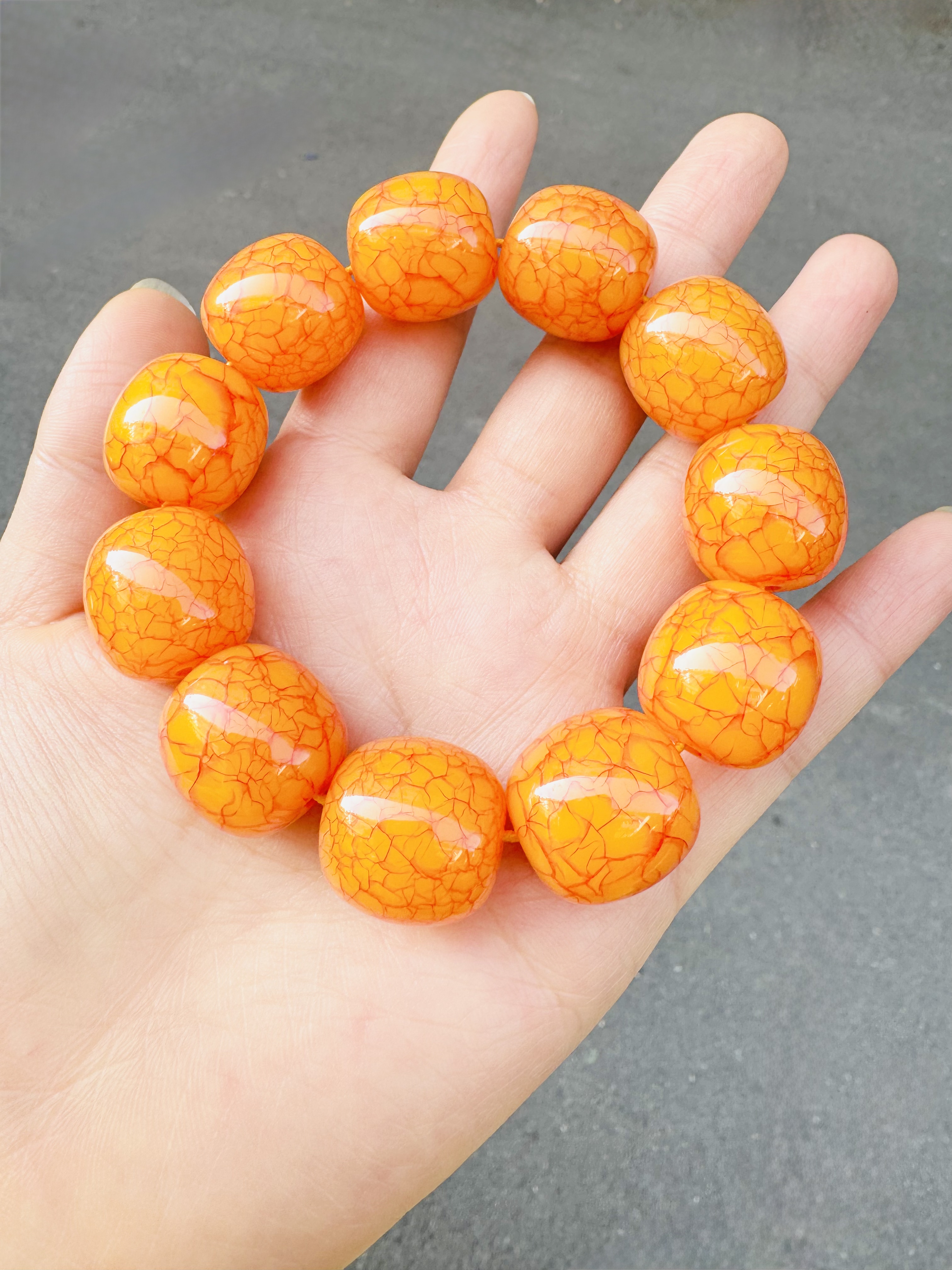 血丝鸡油黄蜜蜡手串手链桶珠男女款蜜蜡手串手链老鸡油蜜蜡手串