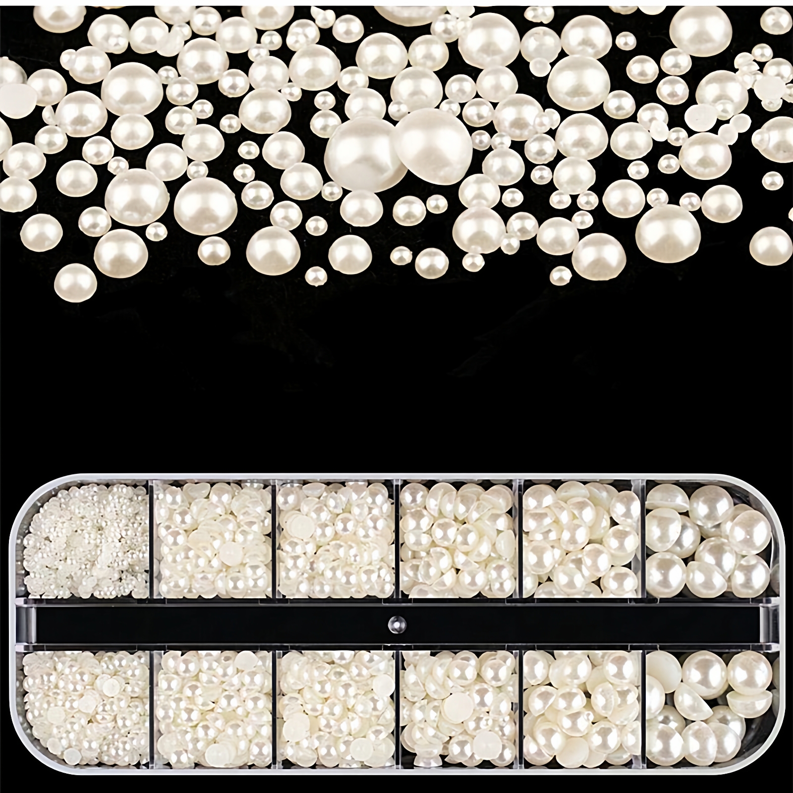 仿珍珠贴片半面diy发夹发饰装饰