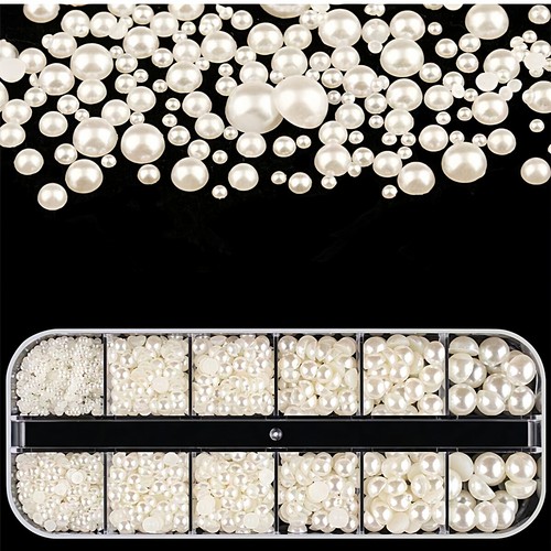 仿珍珠贴片半面diy发夹发饰装饰