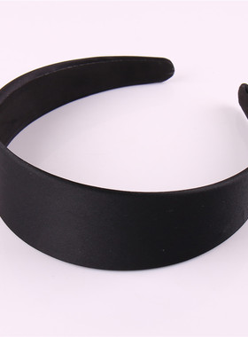 diy手工制作材料发饰头箍黑色全包布发箍韩版简约布艺日韩发箍黑