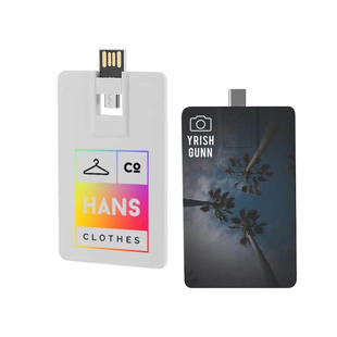 卡片式手机U盘双接口type-c超薄名片优盘印LOGO图案商务展会礼品