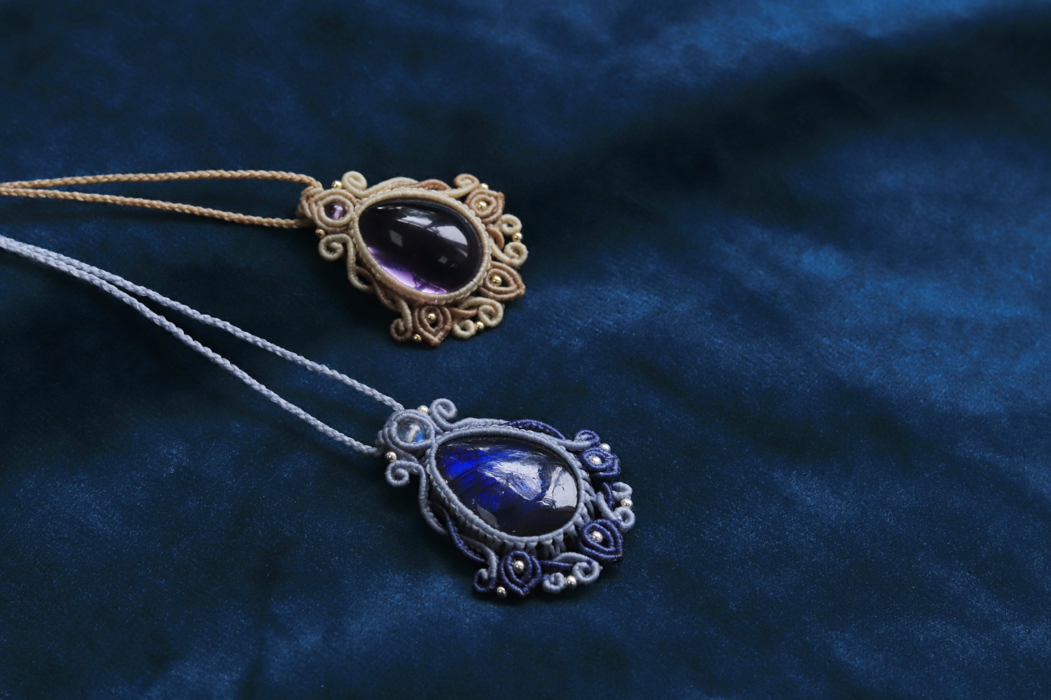 栖石原创设计初级教程巴黎洛可可风格茛苕花纹项链锁骨链编绳饰品