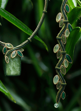 栖石女天然石编绳自然手工首饰