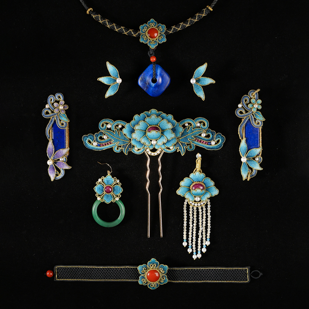 栖石原创高级编绳教程点翠系列耳环饰品手工编绳首饰