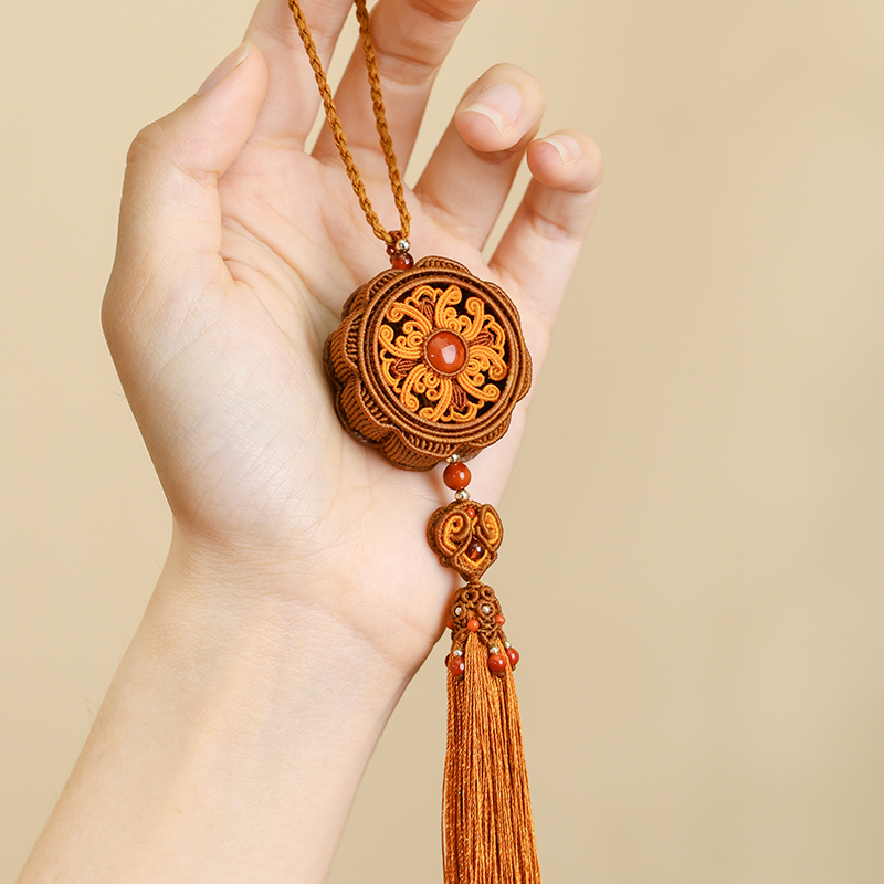 栖石原创中级编绳教程如月月饼编绳挂件饰品手工编绳首饰