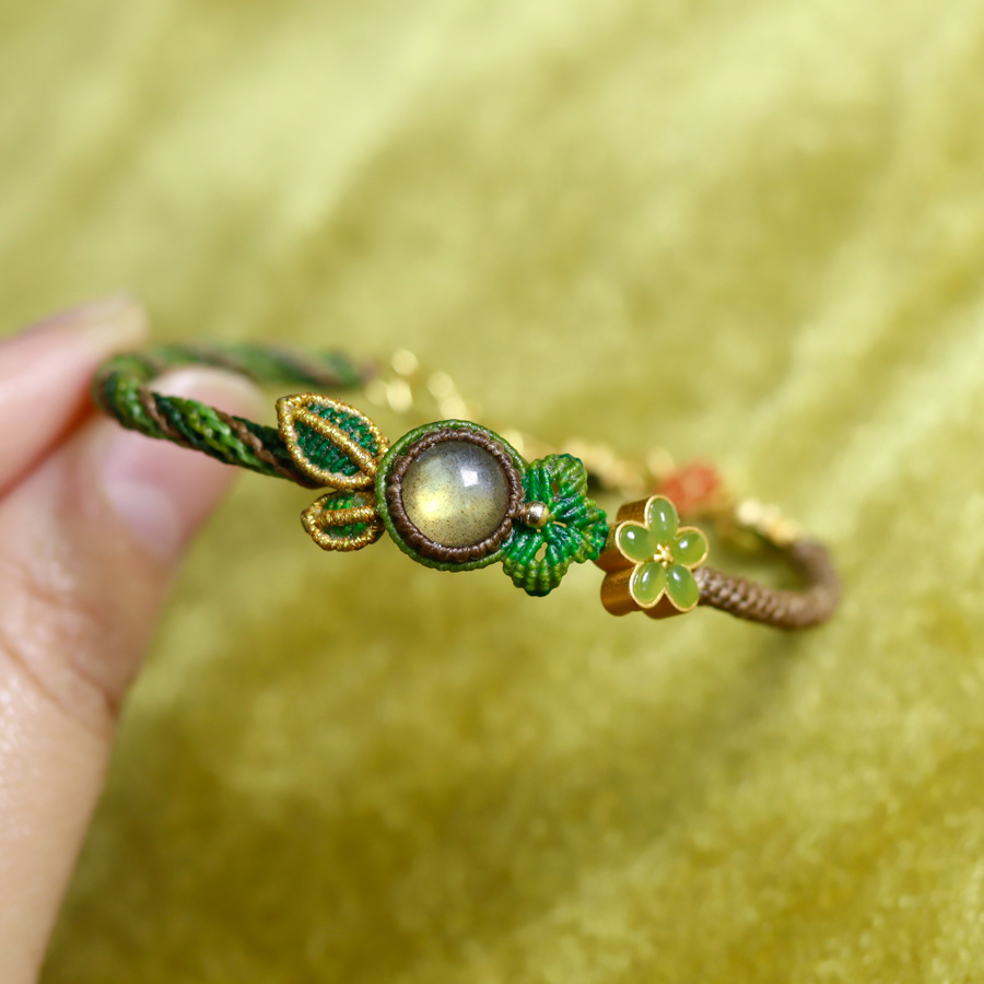 栖石原创设计春天手链编绳