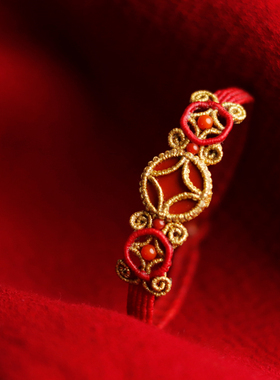 栖石原创设计编绳铜钱古钱币礼品