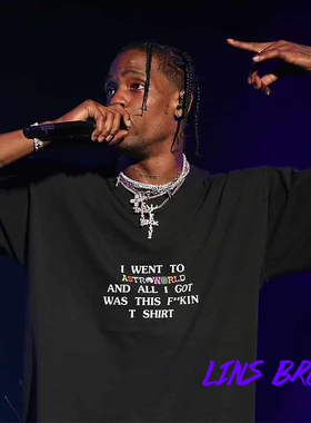 TRAVIS SCOTT同款T恤 ASTROWORLD短袖说唱嘻哈街头潮流林氏兄弟