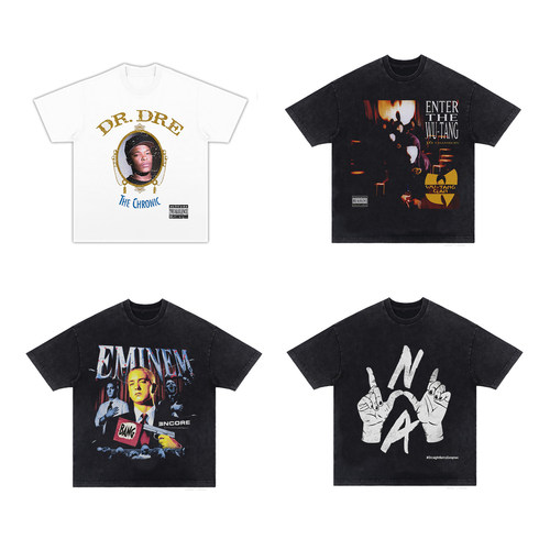 纯正美式说唱主题短袖