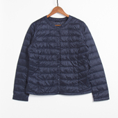 无领长袖 女士 内胆轻薄羽绒服 出岛国 好品质