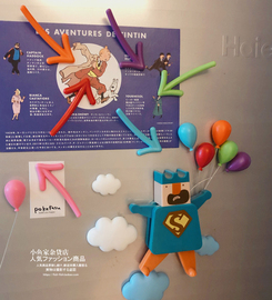 小魚家  趣味可愛氣球箭頭冰箱貼磁性貼白板留言貼6枚套裝圖片