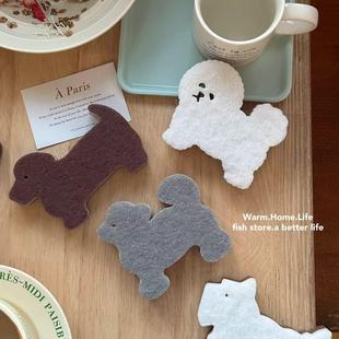 出日本可爱狗狗海绵擦洗碗布清洁擦雪纳瑞比熊4枚 store Fish