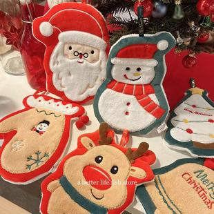 圣诞擦手巾厨房浴室厚实速干手巾可挂圣诞树圣诞老人 store Fish