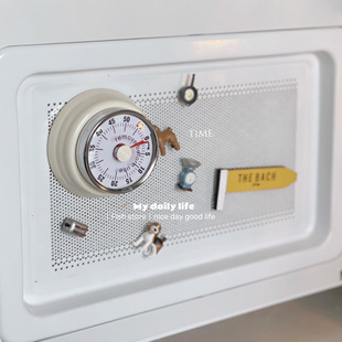 复古圆形定时器厨房烘培小工具金属上弦提醒器磁铁 store Fish