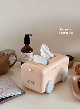 *Fish store*可爱汽车纸巾盒客厅卧室茶几卫生间厕所浴室收纳盒