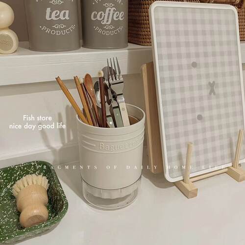 塑料圆形筷子笼沥水餐具勺子收纳