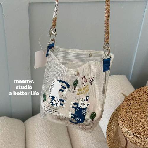 kusuguru防水猫咪单肩包斜挎包