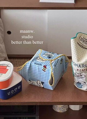 maanw 日本kusuguru猫咪百贴布饭盒雨伞相机保护收纳袋便当包