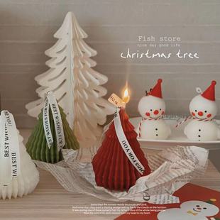 扮圣诞礼物伴手礼装 折纸圣诞树蜡烛香薰节日装 store 饰摆件 Fish