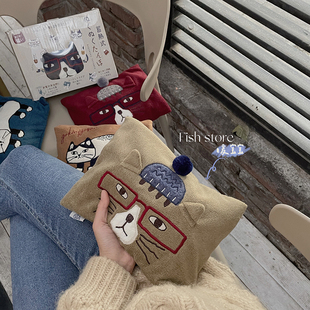 出日本温暖眼镜熊猫咪暖水袋礼盒装 store 暖脚暖手宝 Fish