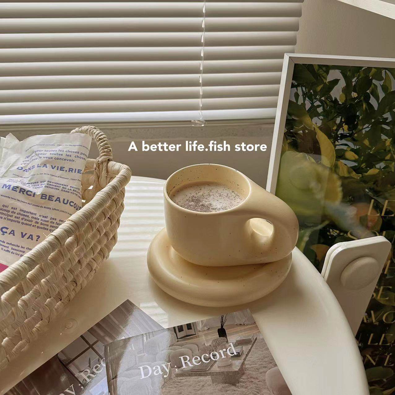 maanw 胖胖咖啡杯套装陶瓷马克杯水杯杯子杯碟套下午茶杯,餐饮具,马克杯,淘宝优惠券,粉丝福利购,淘宝优惠卷